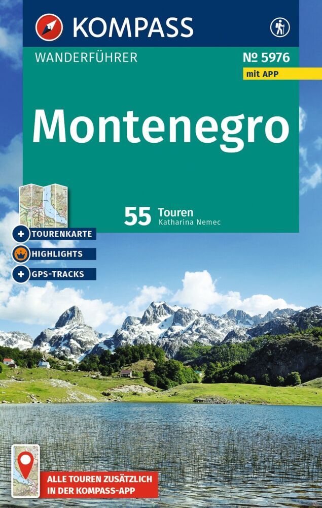 KOMPASS Wanderführer Montenegro, 55 Touren mit Extra-Tourenkarte (Katharina Nemec)