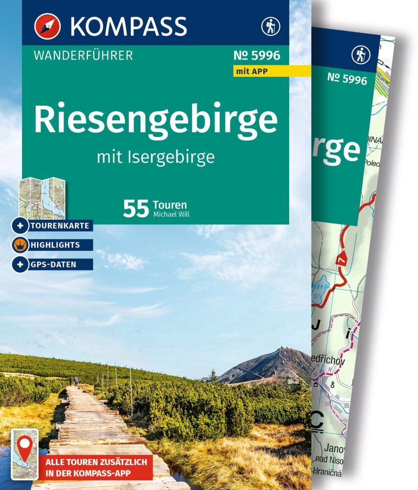 KOMPASS Wanderführer Riesengebirge mit Isergebirge, 55 Touren mit Extra-Tourenkarte (Michael Will)