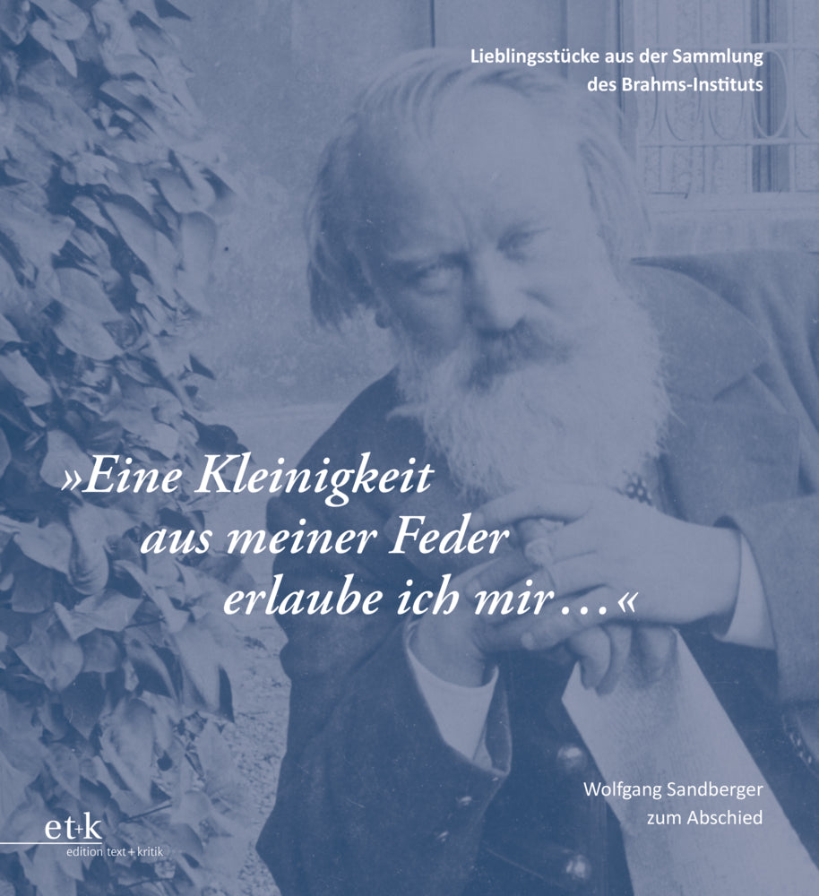"Eine Kleinigkeit aus meiner Feder erlaube ich mir ..." (Wolfgang Sandberger)