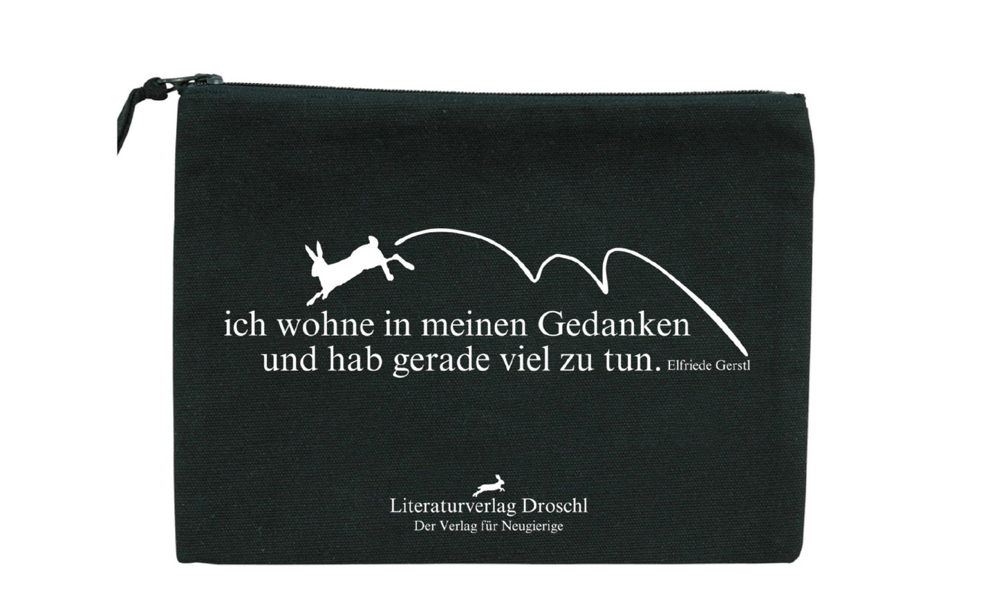 Droschl Bag "ich wohne in meinen Gedanken und hab gerade viel zu tun." (Elfriede Gerstl)