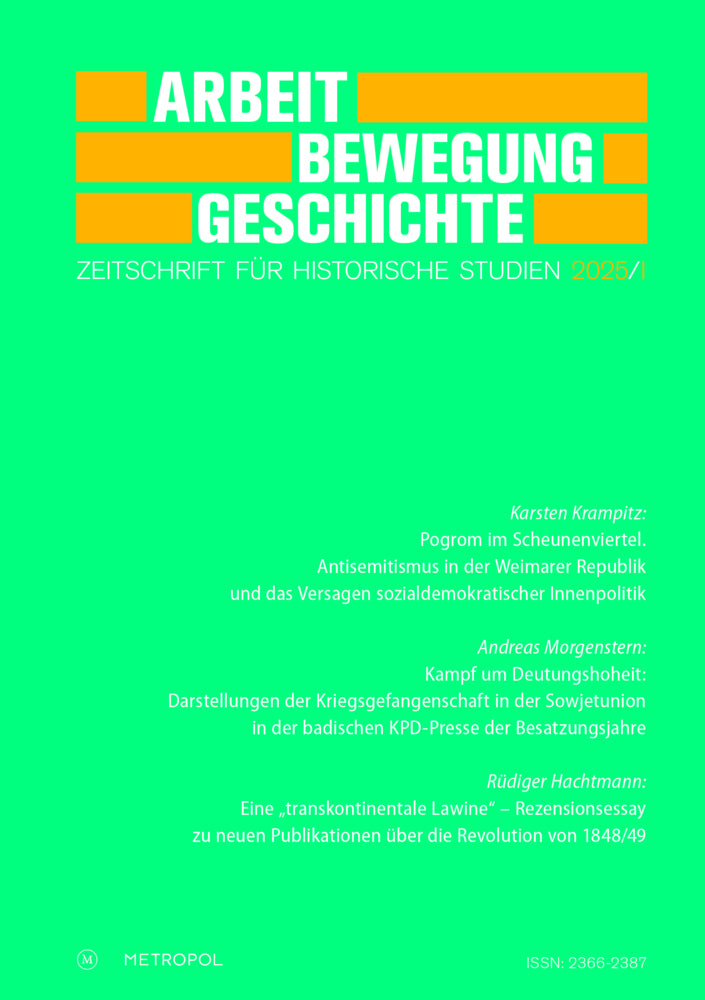 Arbeit - Bewegung - Geschichte (Förderverein Für Forschungen Zur Geschichte Der Arbeiterbewegung E.V.)