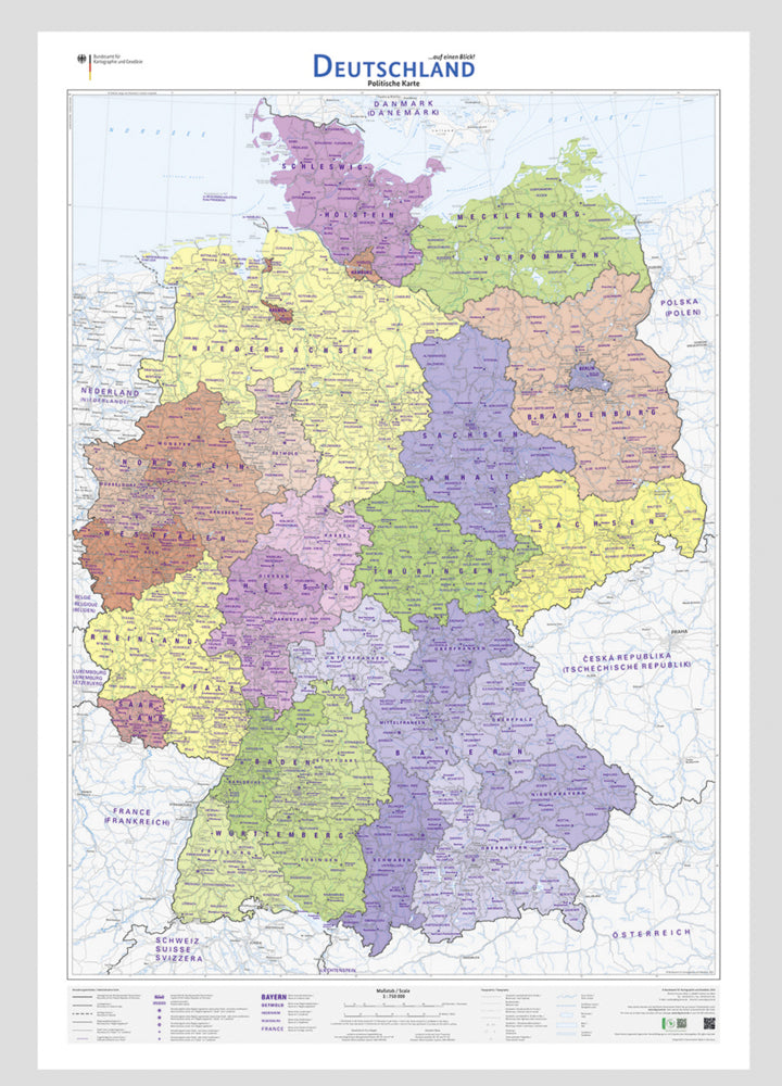 Deutschland auf einen Blick! (Bkg - Bundesamt Für Kartographie Und Geodäsie)