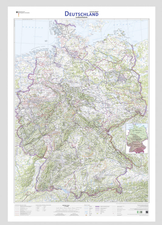 Deutschland auf einen Blick! (Bkg - Bundesamt Für Kartographie Und Geodäsie)