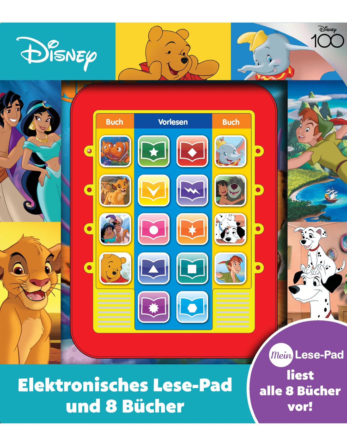 Disney - Mein Vorleser - Elektronisches Lese-Pad mit 8 Hardcover-Büchern