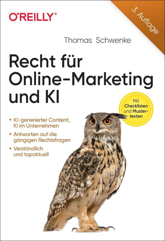 Recht für Online-Marketing und KI (Thomas Schwenke)
