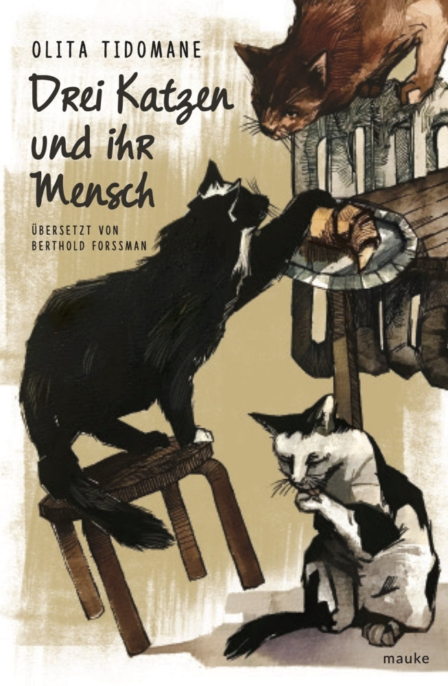 Drei Katzen und ihr Mensch (Olita Tidomane)