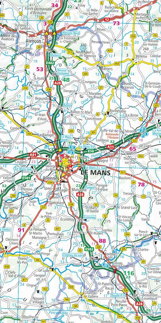 Hallwag Kümmerly+Frey KÜMMERLY+FREY Strassenkarte 325901238 Frankreich Nord&Süd 1:600'000