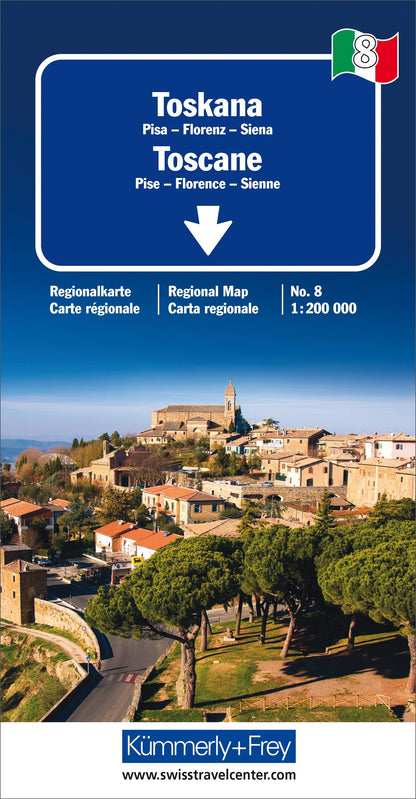 Hallwag Kümmerly+Frey Strassenkarte 325901416 Toskana 1:200'000