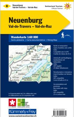 Kümmerly+Frey Wanderkarte 8 Neuchâtel 1:60.000
