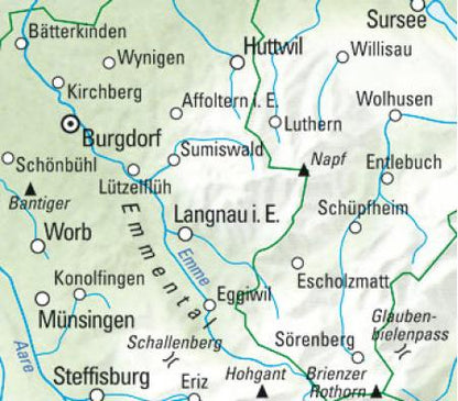 Kümmerly+Frey Wanderkarte 10 Emmental 1:60.000