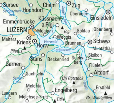 Kümmerly+Frey Wanderkarte 11 Vierwaldstättersee 1:60.000