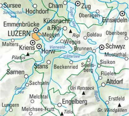 Kümmerly+Frey Wanderkarte 11 Vierwaldstättersee 1:60.000