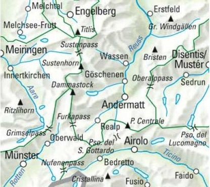 Hallwag Kümmerly+Frey Gotthard / San Gottardo 60000