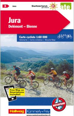 Hallwag Kümmerly+Frey Velokarte Jura-Delsberg-Biel
