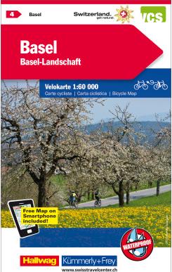 Hallwag Kümmerly+Frey Velokarte Basel, Basel-Landschaft 1:60 000