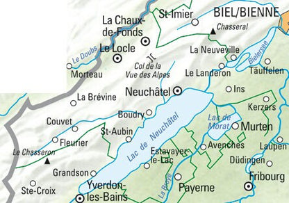 Hallwag Kümmerly+Frey VK - Neuenburg - Drei Seen