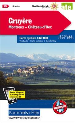 Hallwag Kümmerly+Frey KÜMMERLY Velokarte 1:60´000 325902415 Gruyere-Montreux-Château dOex