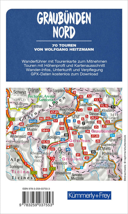 Hallwag Kümmerly+Frey Graubünden Nord Wanderführer (Deutsch, 2021, Wolfgang Heitzmann, Hallwag Kümmerly+Frey AG)