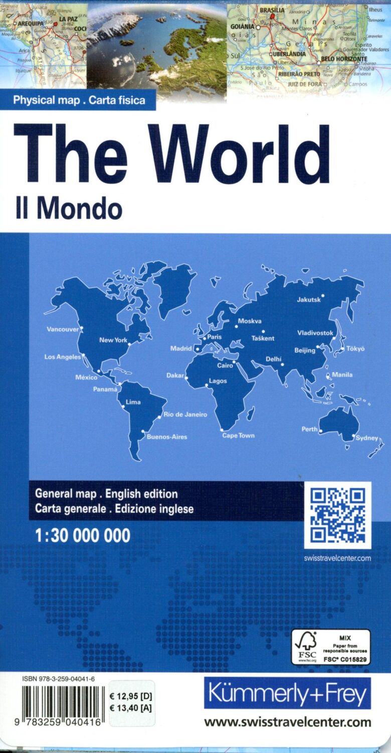 Kümmerly+Frey Weltkarte physikalisch 1:30 Mio.
