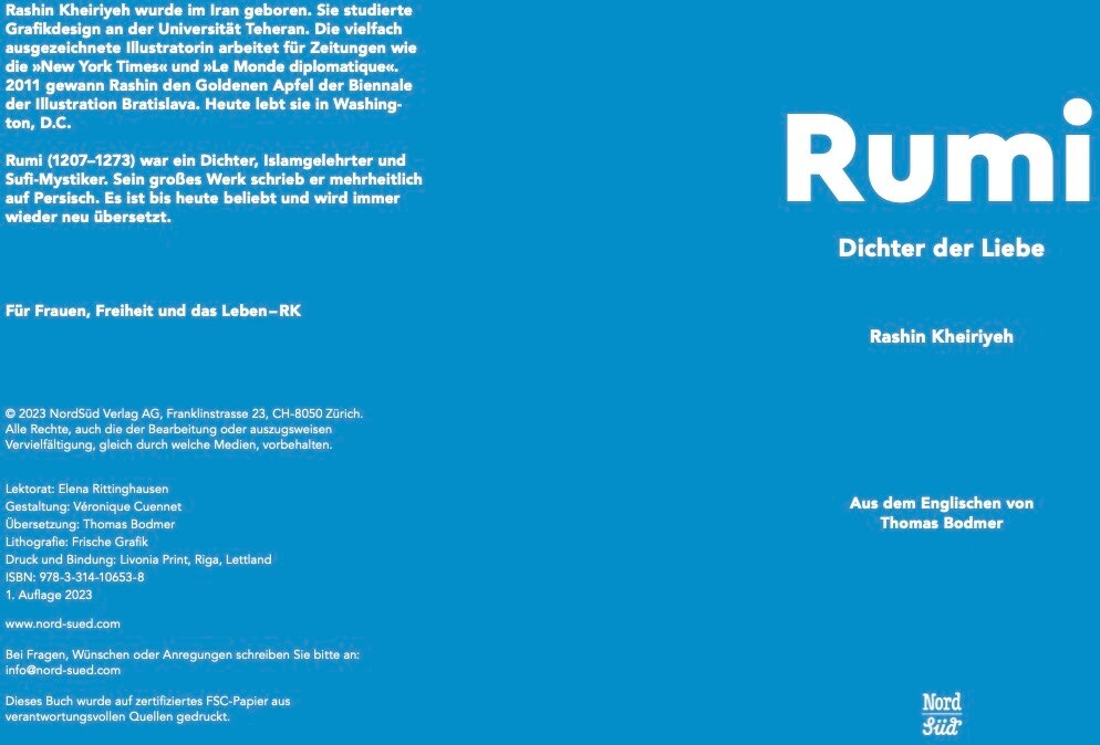 NordSüd Rumi. Dichter der Liebe (Deutsch, 2023, Rashin, Thomas Bodmer)