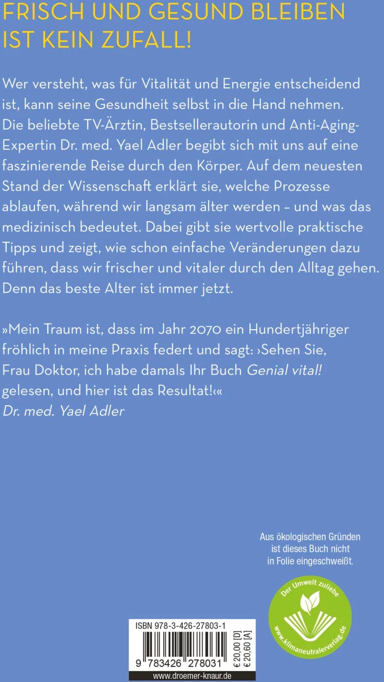 Droemer Knaur Genial vital! (Deutsch, 2023, Yael Adler)