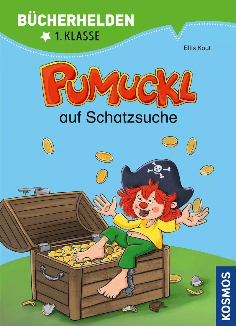 Kosmos Pumuckl, Bücherhelden 1. Klasse, Pumuckl auf Schatzsuche (Deutsch, 2023, Uli Leistenschneider, Ellis Kaut, Natasa Kaiser)