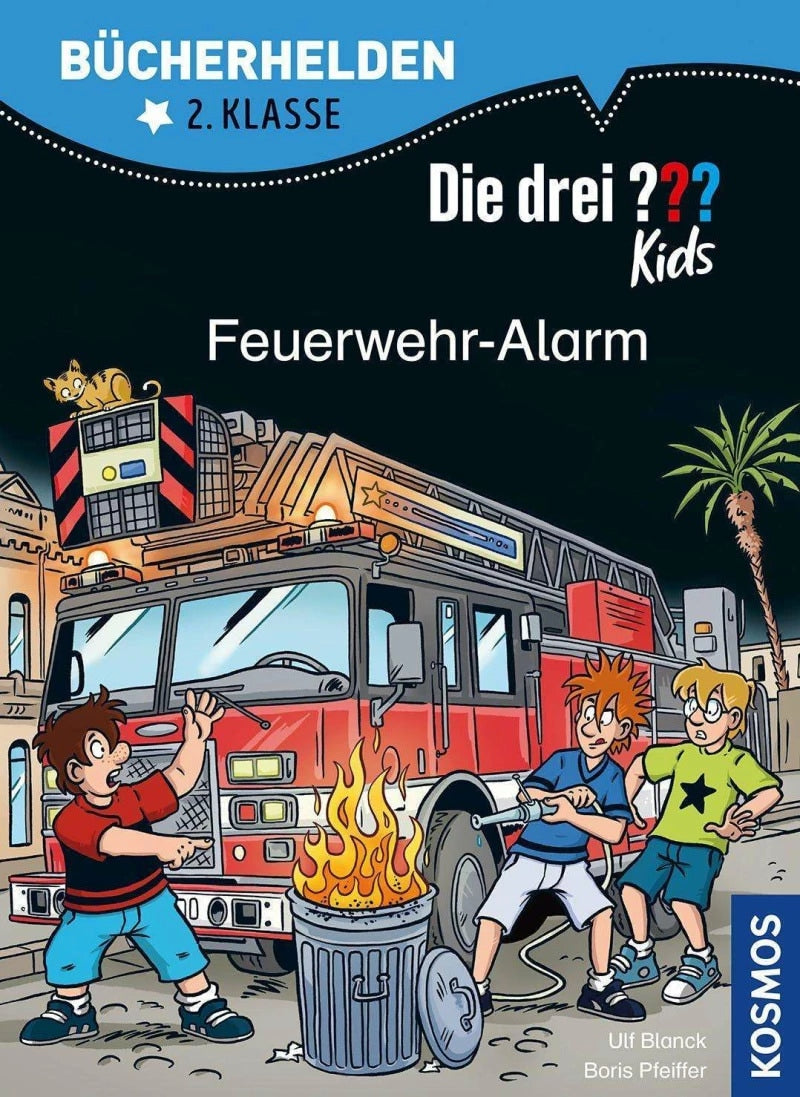 Kosmos Die drei ??? Kids, Bücherhelden 2. Klasse, Feuerwehr-Alarm (Deutsch, 2023, Boris Pfeiffer, Ulf Blanck, Steffen Gumpert)
