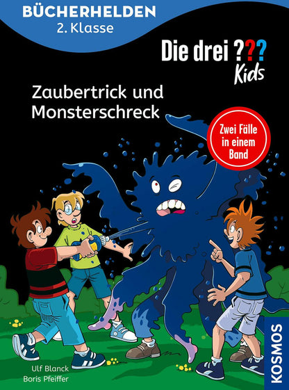 Kosmos Die drei ??? Kids, Bücherhelden 2. Klasse, Doppelband 1, Zaubertrick und Monsterschre (Deutsch, 2024, Ulf Blanck, Boris Pfeiffer, Kim Schmidt)