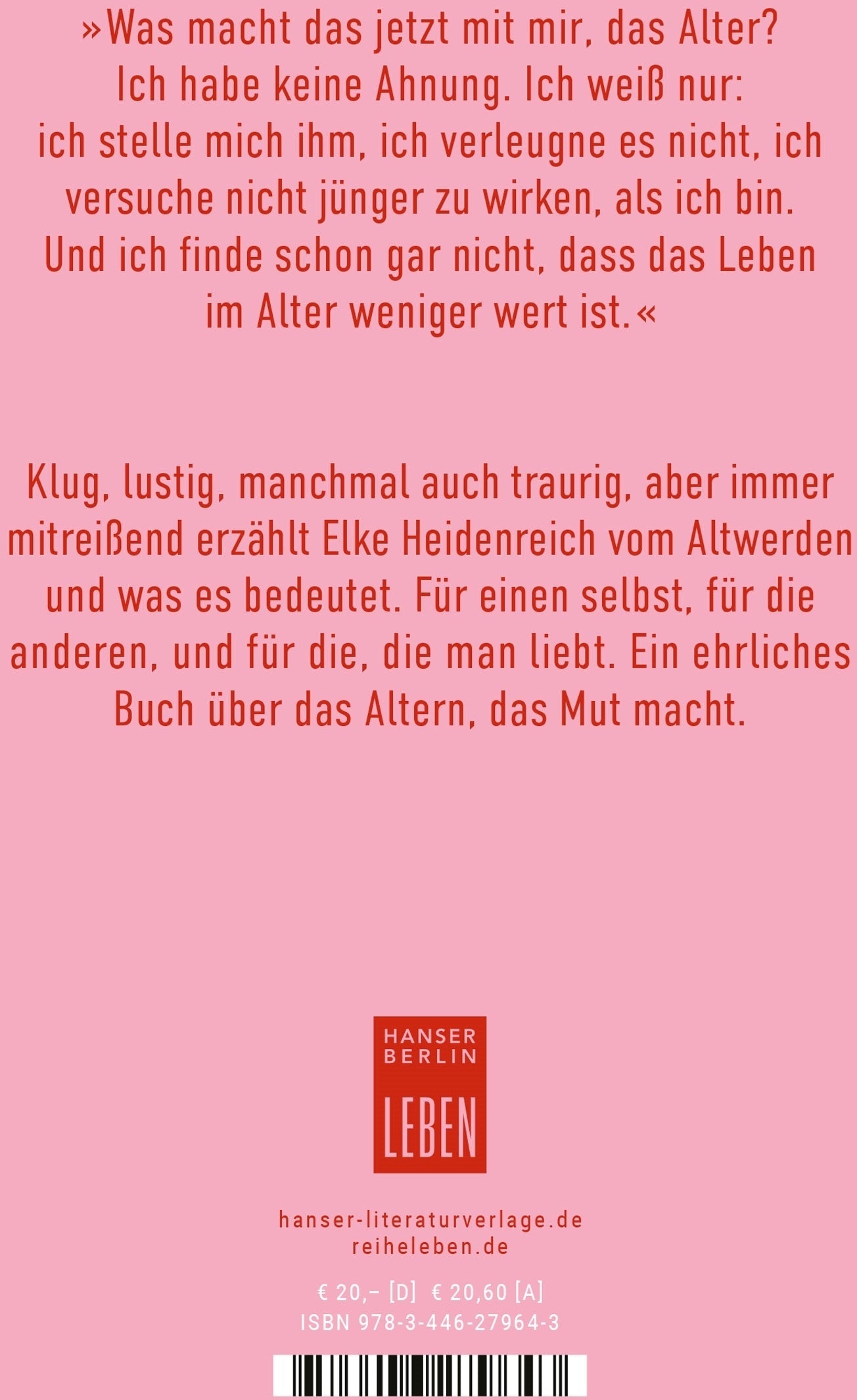 Hanser Altern (Deutsch, 2024, Elke Heidenreich)