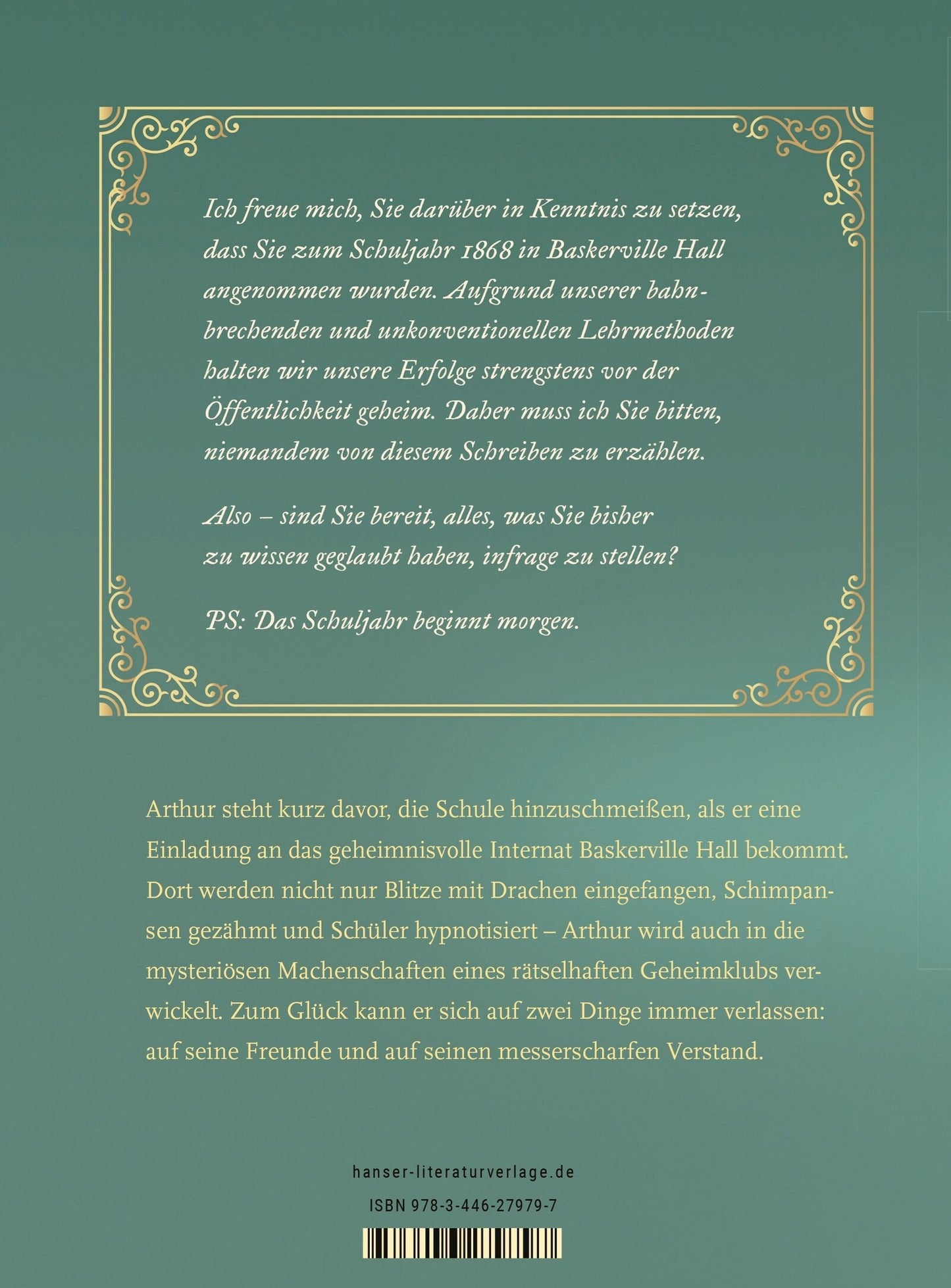 Hanser Baskerville Hall - Das geheimnisvolle Internat der besonderen Talente (Deutsch, 2024, Ali Standish)