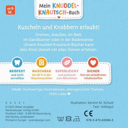 Ravensburger Mein Knuddel-Knautsch-Buch: Meine ersten Kinderlieder; robust, waschbar und federleicht. Praktisch