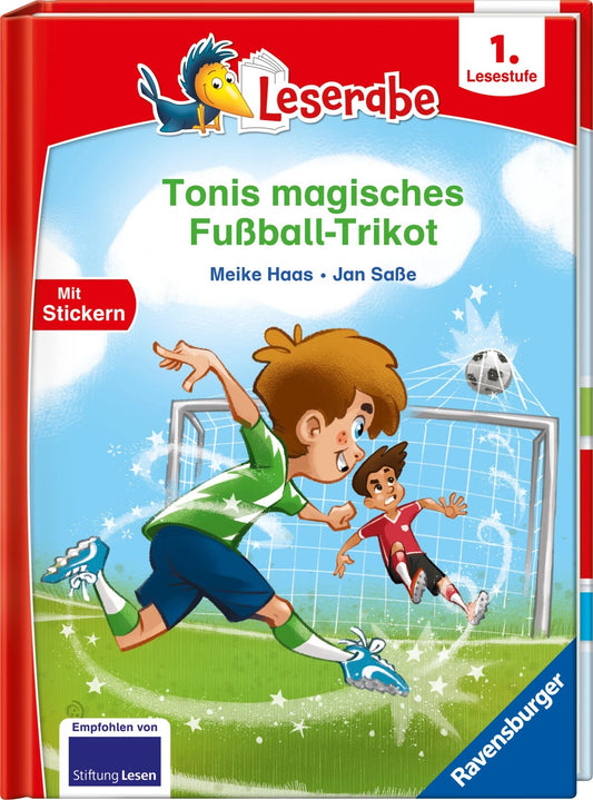 Ravensburger Tonis magisches Fußball-Trikot - lesen lernen mit dem Leserabe - Erstlesebuch - Kinderbuch ab 6 (Deutsch, 2024, Meike Haas, Jan Sasse)