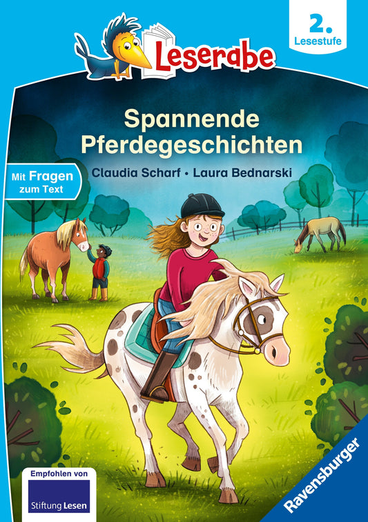 Ravensburger Leserabe - 2. Lesestufe: Spannende Pferdegeschichten (Deutsch, 2024, Claudia Scharf, Laura Bednarski)