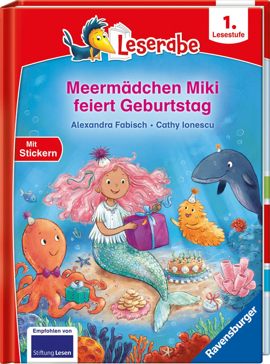 Ravensburger Leserabe - 1. Lesestufe: Meermädchen Miki feiert Geburtstag (Deutsch, 2024, Alexandra Fabisch, Cathy Ionescu)