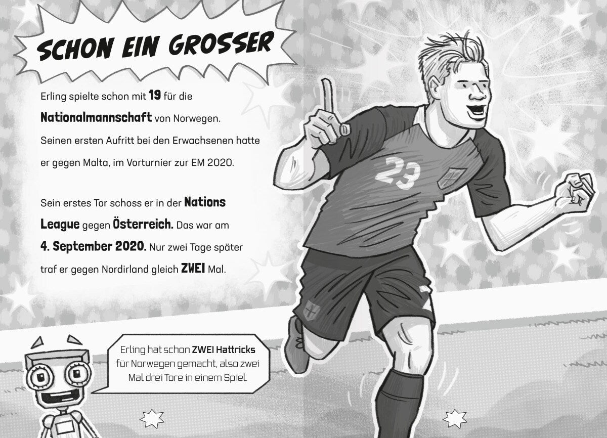 Fussball-Stars - Haaland. Vom Fussball-Talent zum Megastar (Erstlesebuch ab 7 Jahren), Fussball-Geschenke für Jungs und Mädchen