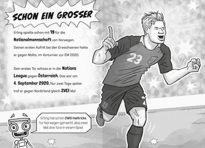 Fussball-Stars - Haaland. Vom Fussball-Talent zum Megastar (Erstlesebuch ab 7 Jahren), Fussball-Geschenke für Jungs und Mädchen