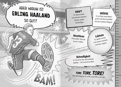 Fussball-Stars - Haaland. Vom Fussball-Talent zum Megastar (Erstlesebuch ab 7 Jahren), Fussball-Geschenke für Jungs und Mädchen