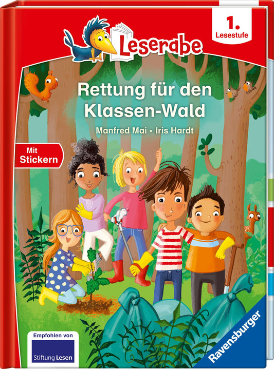 Ravensburger Leserabe - 1. Lesestufe: Rettung für den Klassen-Wald (Deutsch, 2024, Manfred Mai, Iris Hardt)