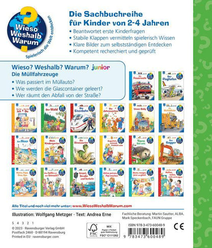 Ravensburger Wieso? Weshalb? Warum? junior, Band 74: Die Müllfahrzeuge (Deutsch, 2023, Andrea Erne, Wolfgang Metzger)