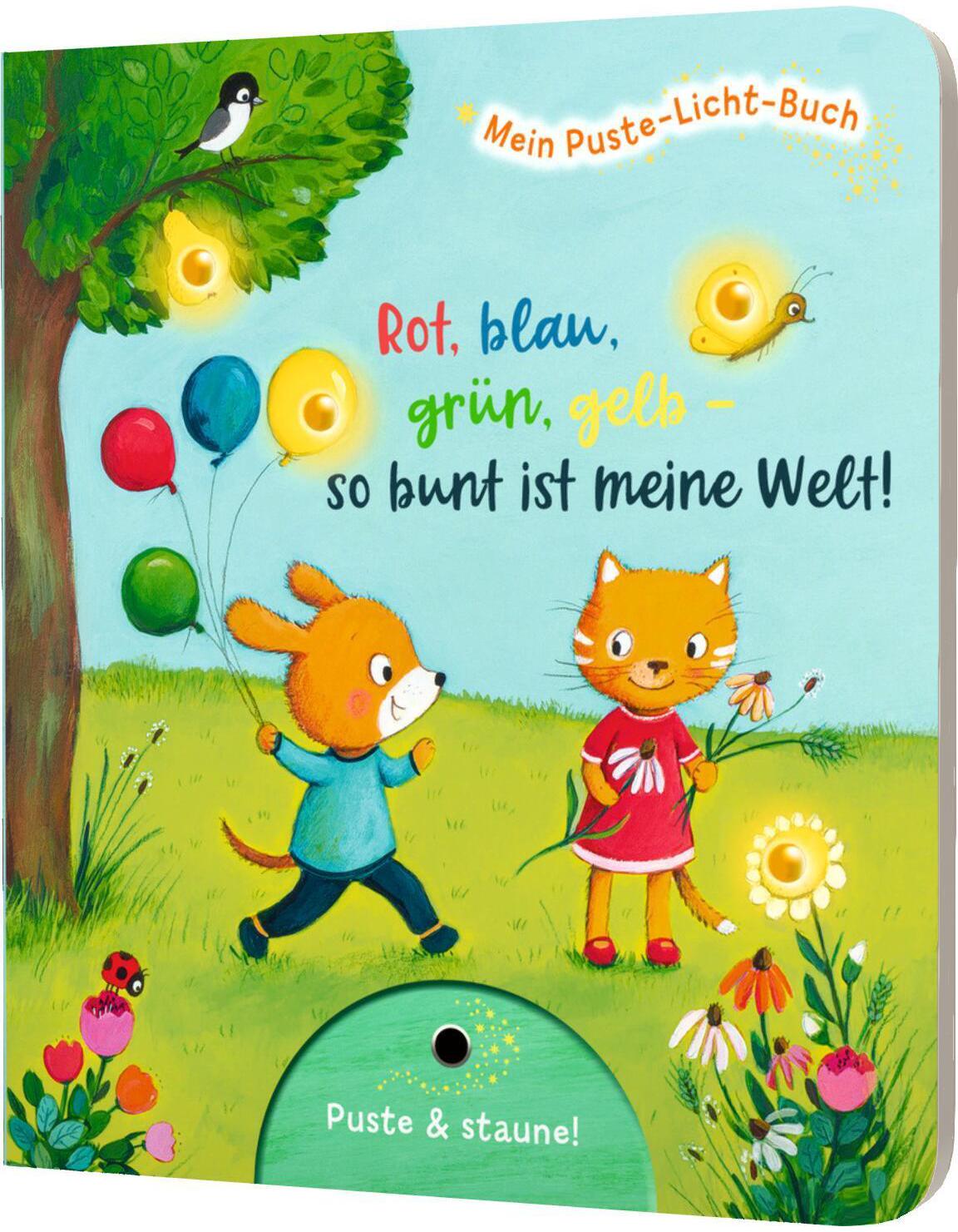 Esslinger Mein Puste-Licht-Buch: Rot, blau, grün, gelb - so bunt ist meine Welt! (Deutsch, 2023, Heike Vogel, Fee Krämer)