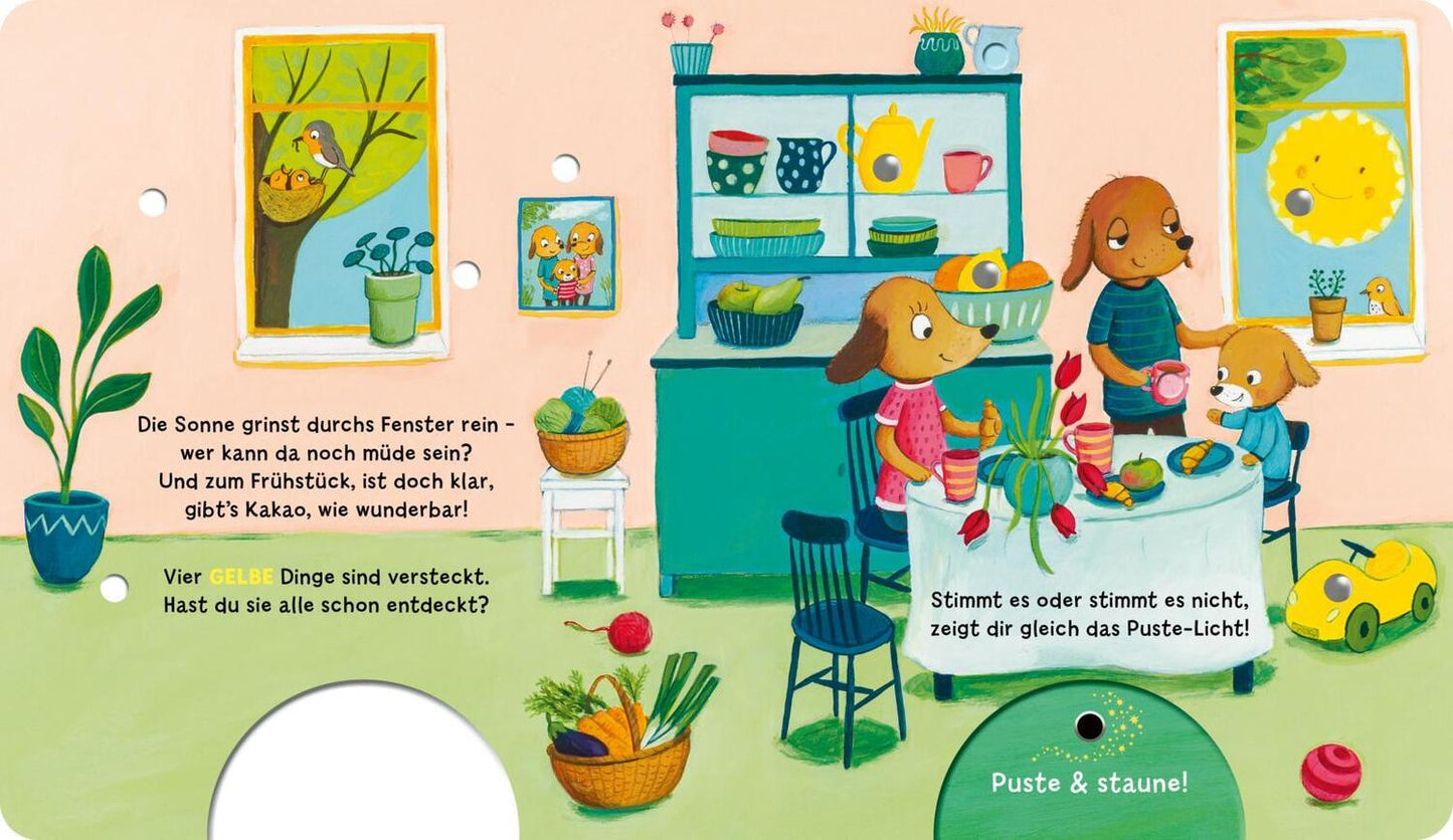 Esslinger Mein Puste-Licht-Buch: Rot, blau, grün, gelb - so bunt ist meine Welt! (Deutsch, 2023, Heike Vogel, Fee Krämer)