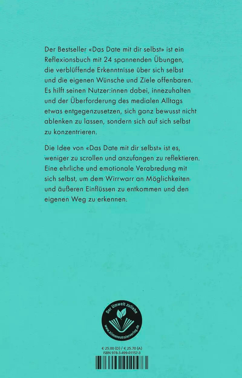 rororo Das Date mit dir selbst (Deutsch, 2022, Tom Bobsien)