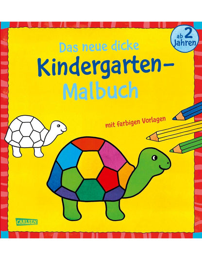 Carlsen Das neue, dicke Kindergarten-Malbuch: Mit farbigen Vorlagen und lustiger Fehlersuche
