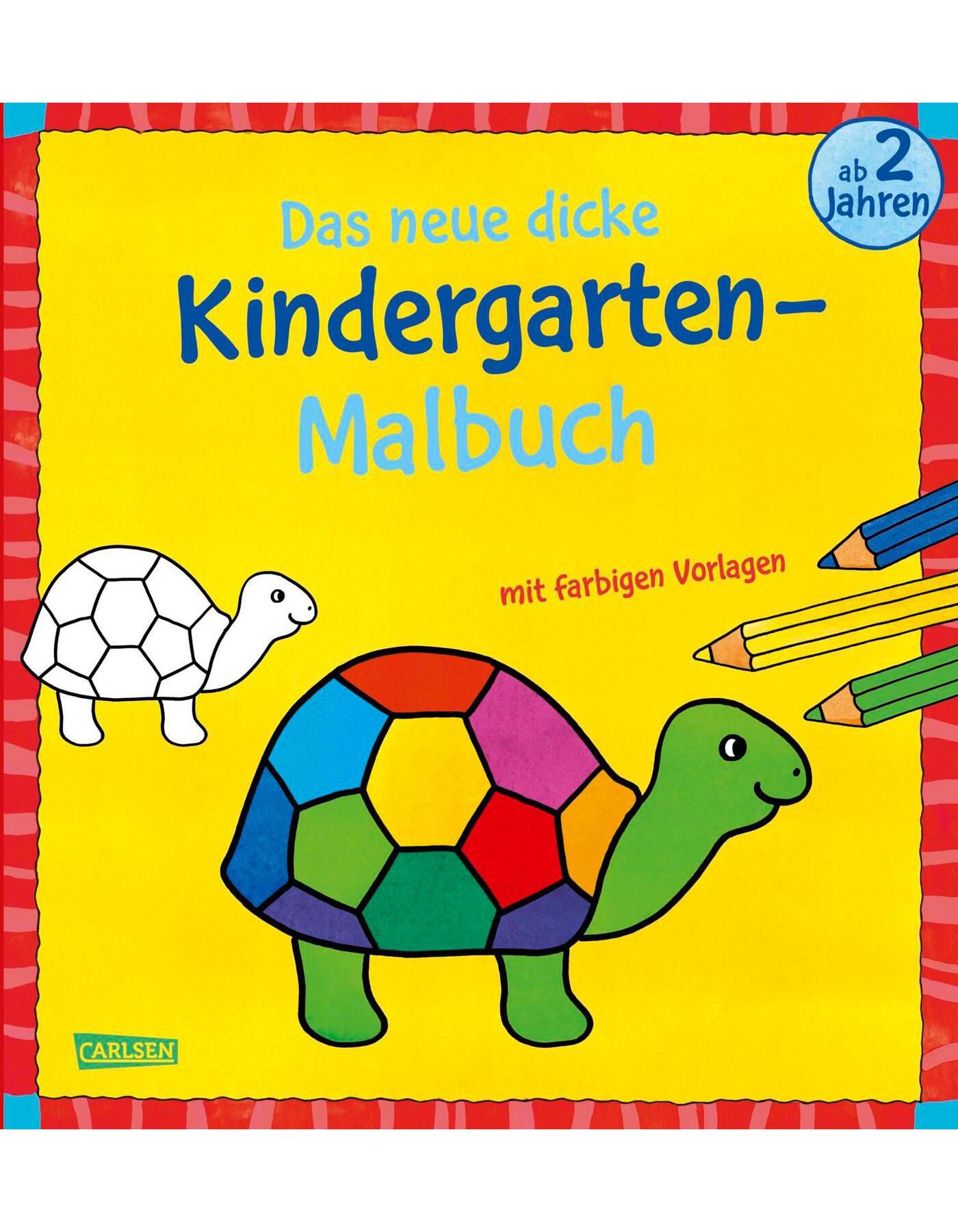 Carlsen Das neue, dicke Kindergarten-Malbuch: Mit farbigen Vorlagen und lustiger Fehlersuche