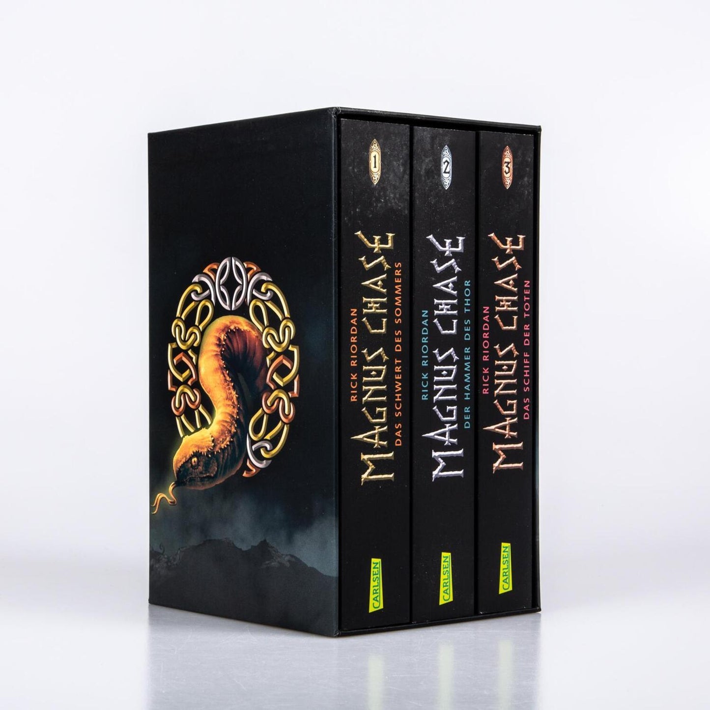 Carlsen Magnus Chase: Magnus-Chase-Schuber (3 Bände im Taschenbuch-Schuber) (Deutsch, 2020, Gabriele Haefs, Rick Riordan)