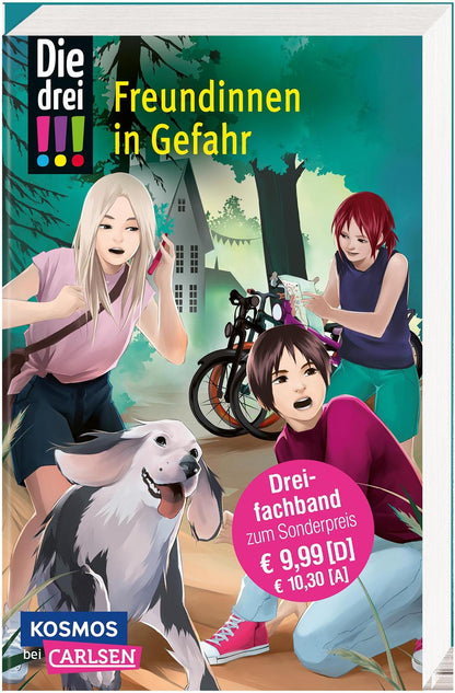 Carlsen Die drei DREI AUSRUFEZEICHEN - Freundinnen in Gefahr (Dreifachband) (Deutsch, 2023, Henriette Wich, Mira Sol)