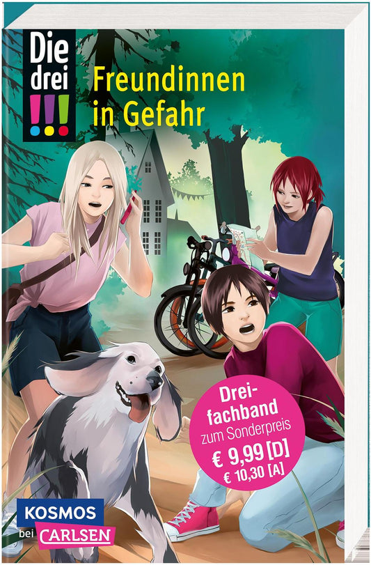 Carlsen Die drei DREI AUSRUFEZEICHEN - Freundinnen in Gefahr (Dreifachband) (Deutsch, 2023, Henriette Wich, Mira Sol)