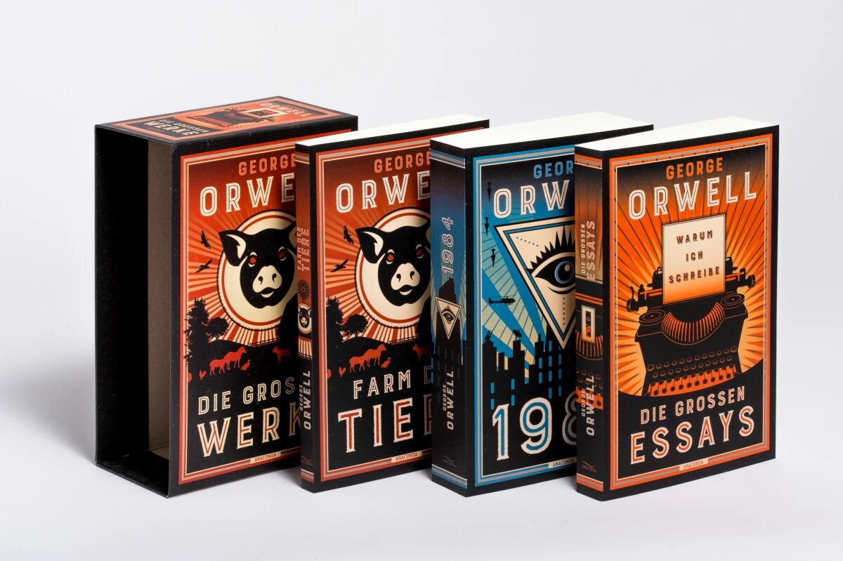 George Orwell, Die grossen Werke. Farm der Tiere, 1984, Die grossen Essays. Im Schuber
