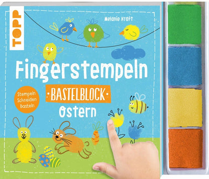 Fingerstempeln. Bastelblock Ostern