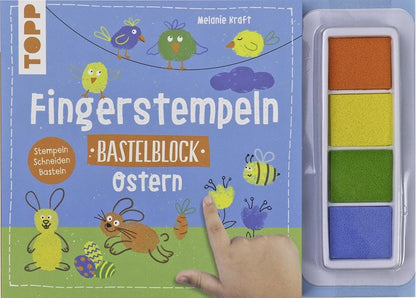 Fingerstempeln. Bastelblock Ostern